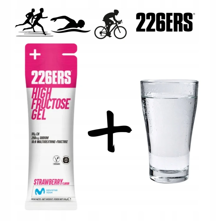 226ERS Żel Energetyczny HIGH FRUCTOSE GEL Truskawka 80g Rower Bieganie