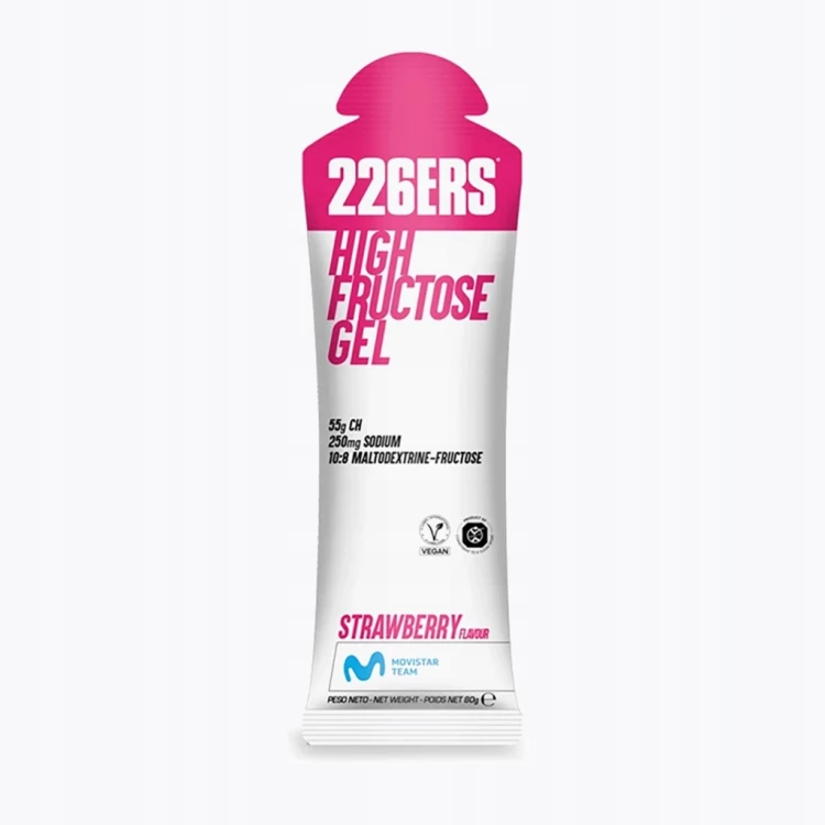 226ERS Żel Energetyczny HIGH FRUCTOSE GEL Truskawka 80g Rower Bieganie
