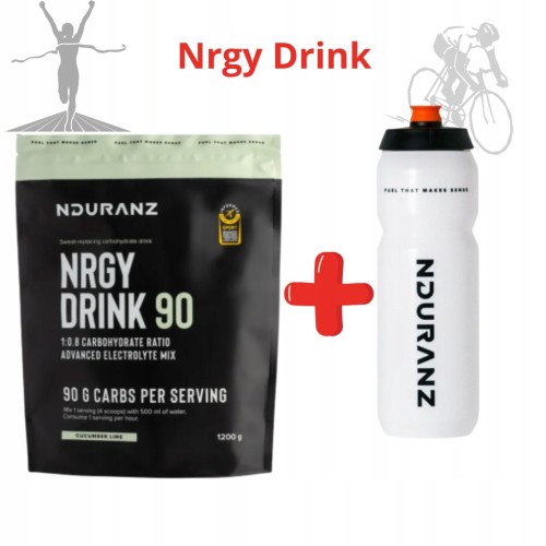 NDURANZ NRGY DRINK 90 1200G OGÓREK LIMONKA NAPÓJ WYSOKO WĘGLOWODANOWY