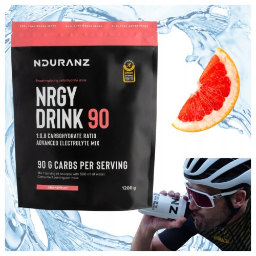 NDURANZ NRGY DRINK 90 1200G GREJPFRUT NAPÓJ WYSOKO WĘGLOWODANOWY