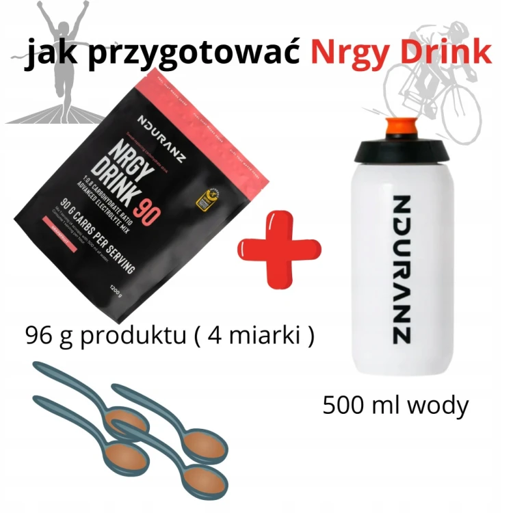 NDURANZ NRGY DRINK 90 1200G GREJPFRUT NAPÓJ WYSOKO WĘGLOWODANOWY