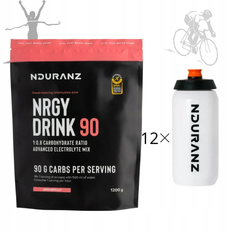 NDURANZ NRGY DRINK 90 1200G GREJPFRUT NAPÓJ WYSOKO WĘGLOWODANOWY