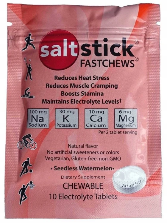 SaltStick FastChews Elektrolity Arbuzowe 10szt Skurcze Bieganie