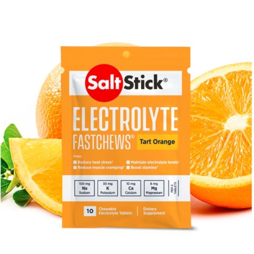 SaltStick FastChews Elektrolity Pomarańcza 10szt Skurcze Bieganie