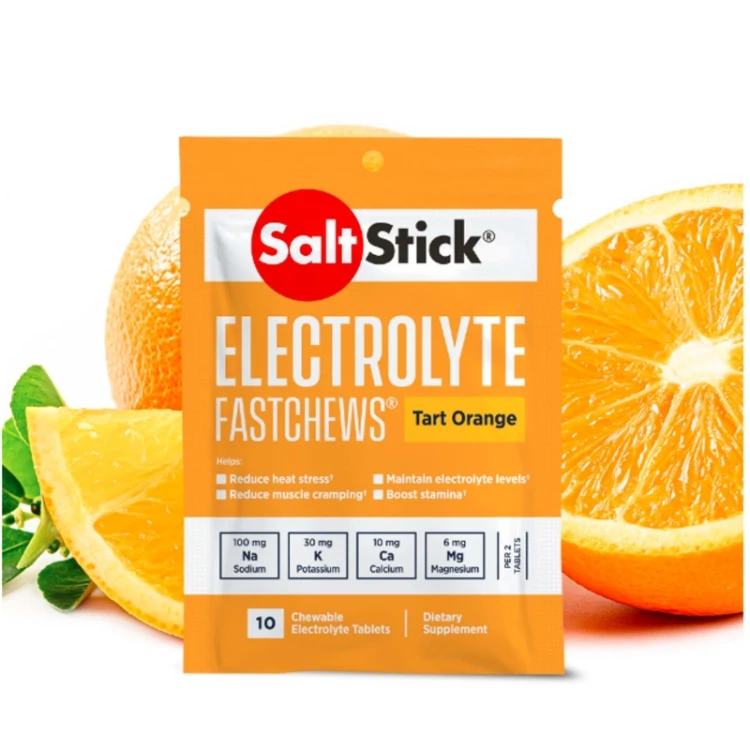 SaltStick FastChews Elektrolity Pomarańcza 10szt Skurcze Bieganie