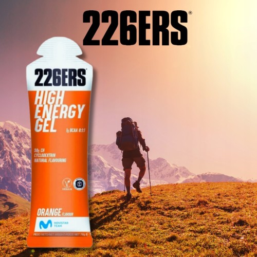 226ERS Żel Energetyczny HIGH ENERGY BCAA Pomarańcza 76g Bieganie Rower