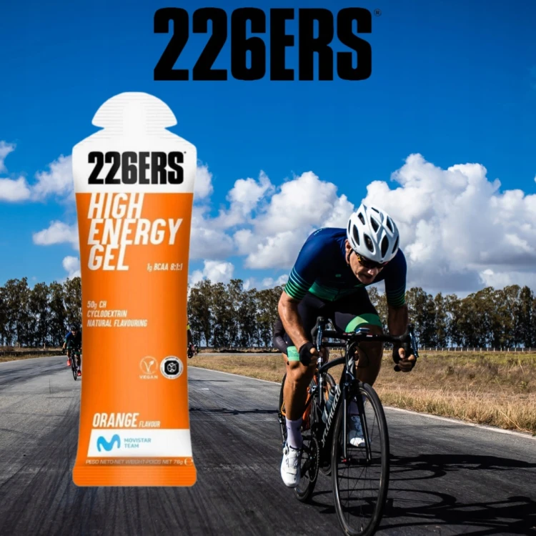 226ERS Żel Energetyczny HIGH ENERGY BCAA Pomarańcza 76g Bieganie Rower