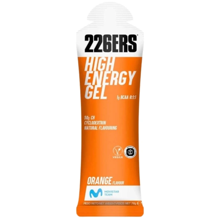 226ERS Żel Energetyczny HIGH ENERGY BCAA Pomarańcza 76g Bieganie Rower