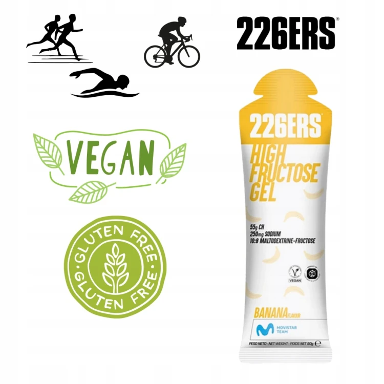 226ERS Żel Energetyczny HIGH FRUCTOSE GEL Banan 80g Rower Maraton Bieganie