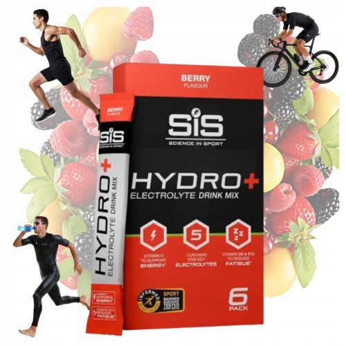 SIS Elektrolity Hydro+ Drink Mix Berry jagodowy saszetki x6 bieganie rower