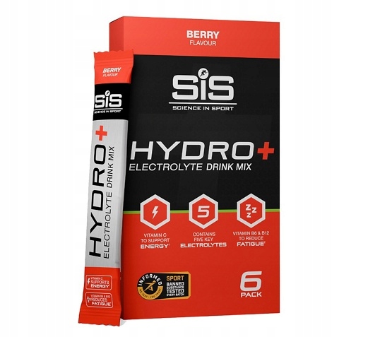 SIS Elektrolity Hydro+ Drink Mix Berry jagodowy saszetki x6 bieganie rower