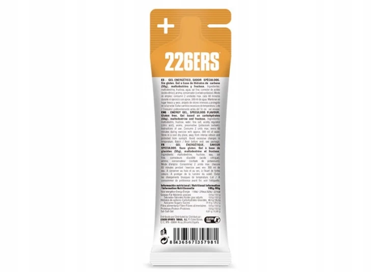 226ERS Żel Energetyczny HIGH FRUCTOSE ciastko korzenne 80g Rower Bieganie