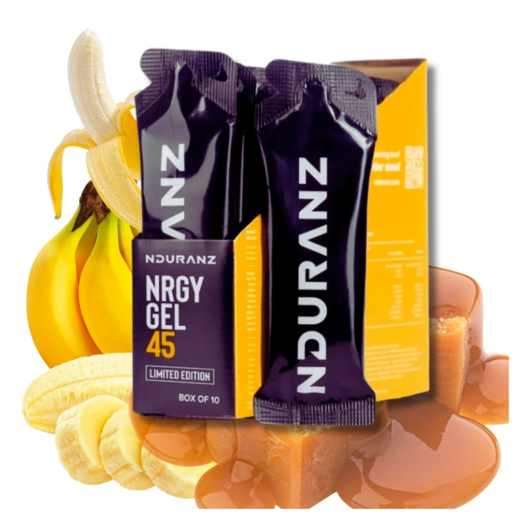 NRGY GEL 45 Żel Energetyczny Limited Box 10x75g 45g Węgli banan karmel