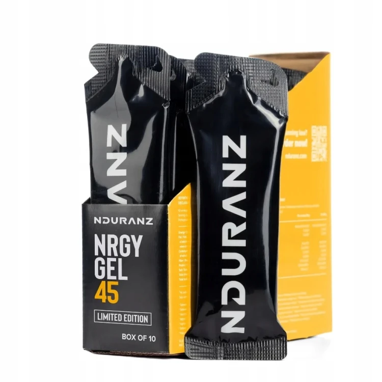 NRGY GEL 45 Żel Energetyczny Limited Box 10x75g 45g Węgli banan karmel