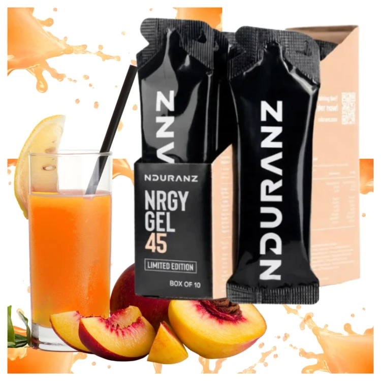 Żel Energetyczny NRGY GEL 45 Box 10x75 Węgle Brzoskwinia bieganie rower