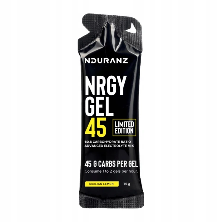 Żel Energetyczny NRGY GEL 45 75g Węgle Sicilian Lemon Bieganie Rower 1 szt.