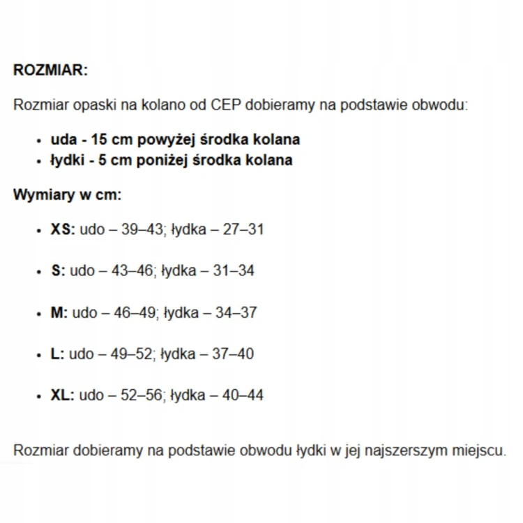 Opaska kompresyjna na kolano CEP Mid Support czarna S