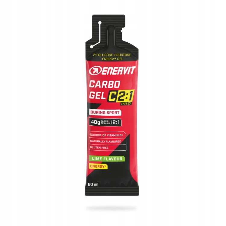 Żel energetyczny Enervit Carbo gel C2:1 PRO smak limonka 60 ml 40g Węgli