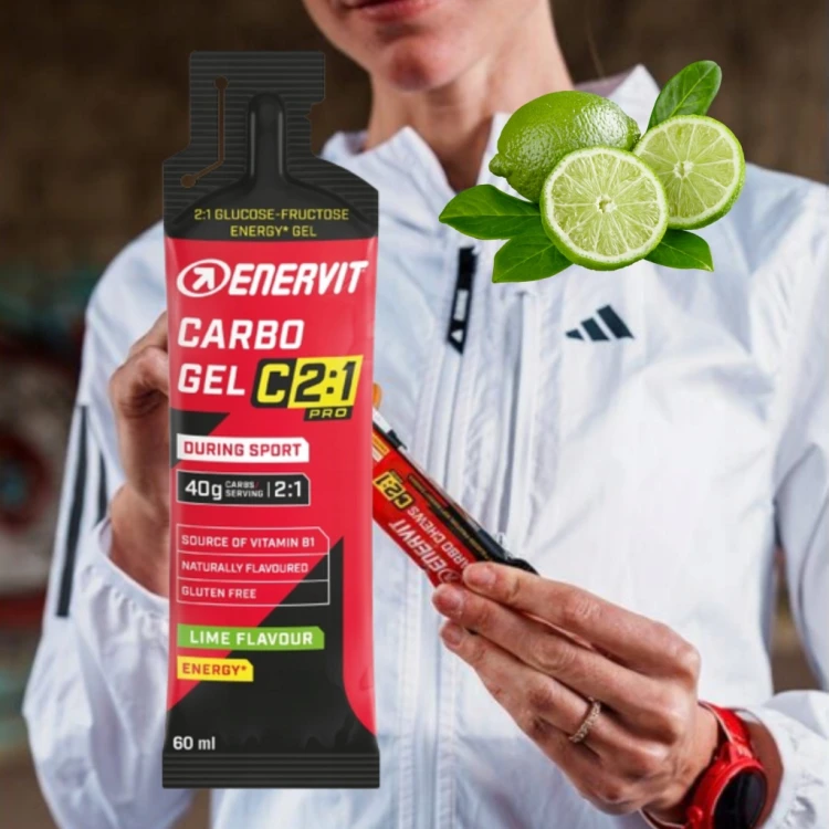 Żel energetyczny Enervit Carbo gel C2:1 PRO smak limonka 60 ml 40g Węgli