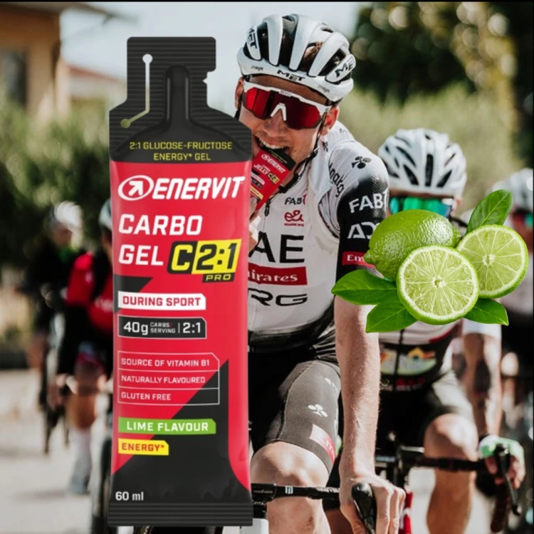 Żel energetyczny Enervit Carbo gel C2:1 PRO smak limonka 60 ml 40g Węgli