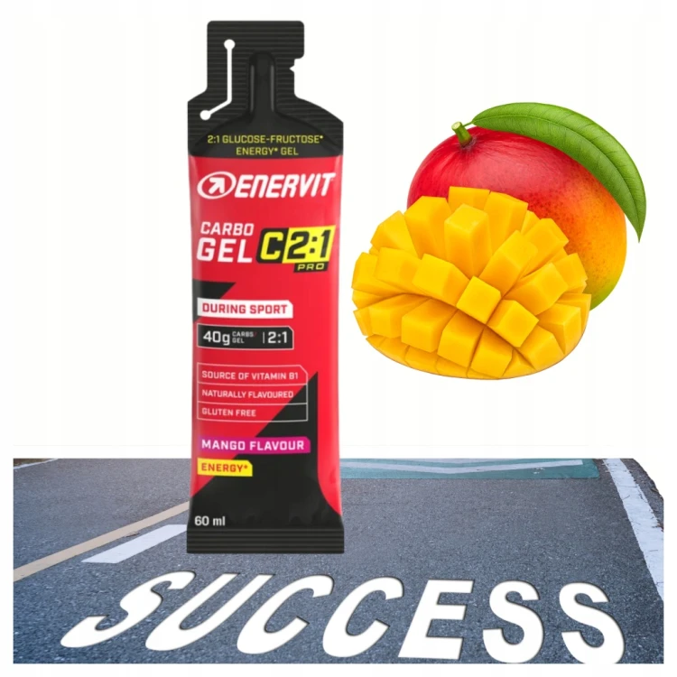 Żel energetyczny Enervit Carbo gel C2:1 PRO smak mango 60 ml 40g Węgli