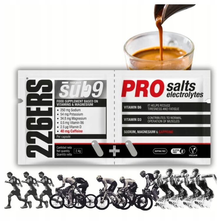 226ers SUB9 Pro Salts Electrolytes Duplo Kofeina Sole Elektrolity Skurcz