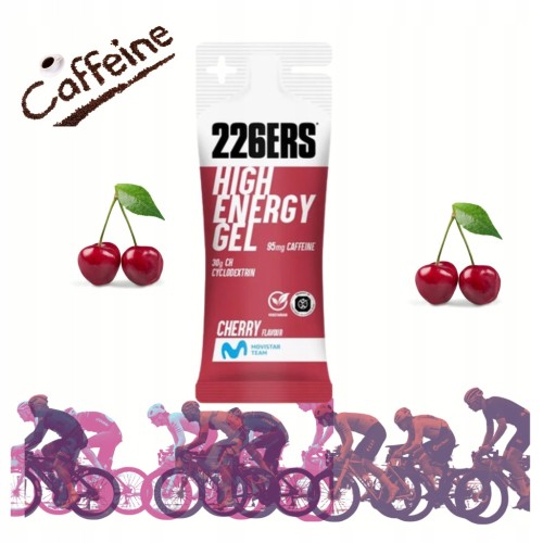 226ers High Energy Gel XS wiśniowy 45g żel z kofeiną 95 mg cyklodekstryna