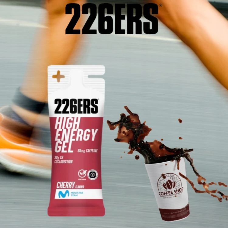 226ers High Energy Gel XS wiśniowy 45g żel z kofeiną 95 mg cyklodekstryna