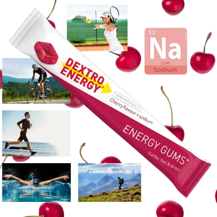 Dextro Energy Żelki Energetyczne Wiśnia Sód Szybka Energia Elektrolity 45g