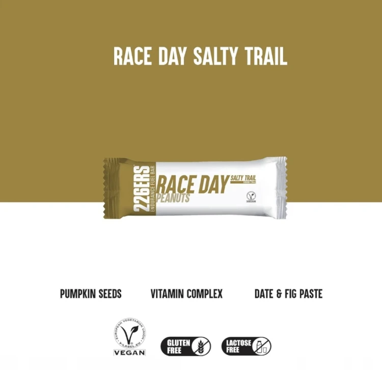 226ERS RACE DAY BAR 40g Salty Trail Baton Energetyczny Orzech Bez Chemii