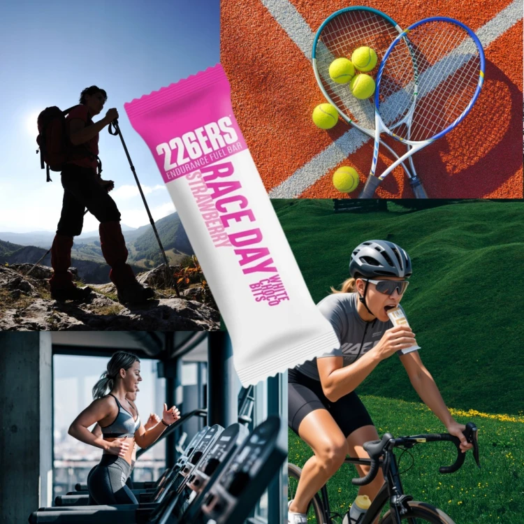 226ERS RACE DAY BAR 40g Baton Energetyczny Truskawka Biała Czekolada Rower