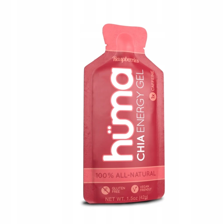 HUMA Żel Energetyczny CHIA Malina KOFEINA 25mg 43g Naturalny Bieg Maraton
