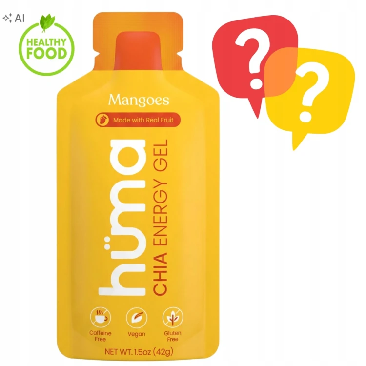 HUMA Żel Energetyczny CHIA MANGO Saszetka 43g Naturalny Bieg Kolarstwo