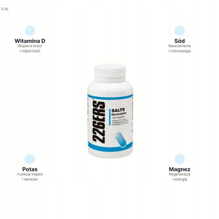 226ERS Electrolytes Sole Mineralne Elektrolity Sód Potas Magnez 100k