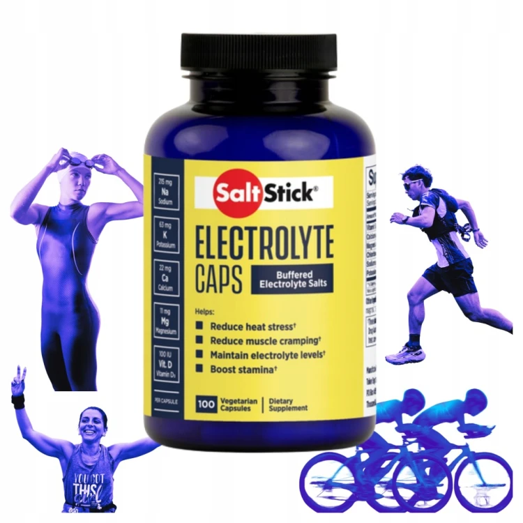 SaltStick Caps 100 kaps. – elektrolity, sód, potas, magnez, wapń