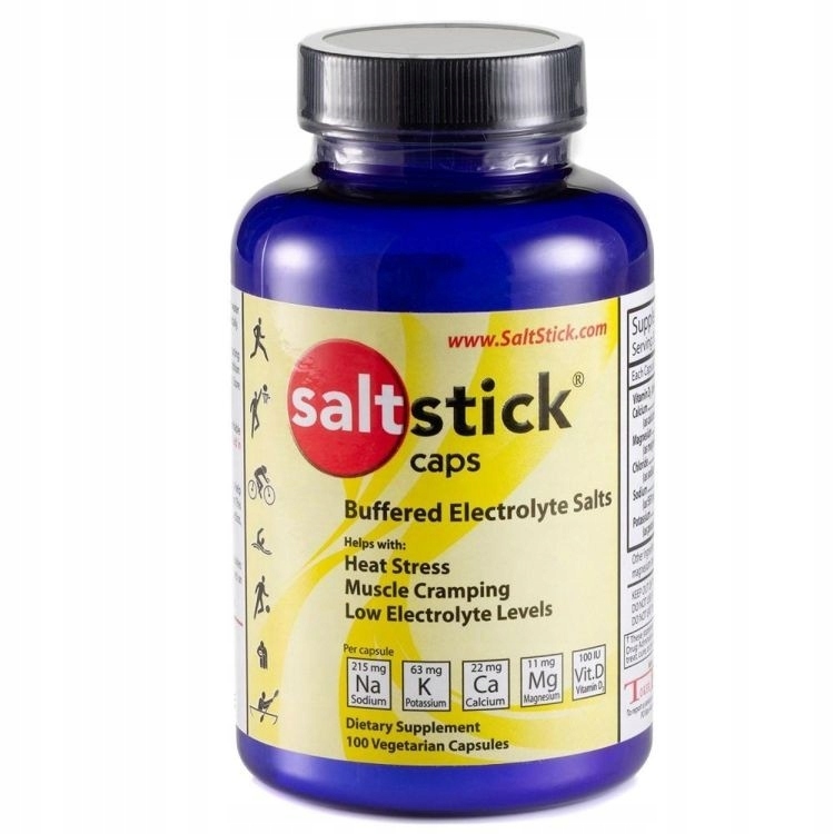 SaltStick Caps 100 kaps. – elektrolity, sód, potas, magnez, wapń